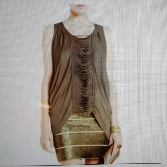 BCBGMaxAzria🍐EVE fatigue green top🍐VGUC🍐sz M - Picture 2 of 7